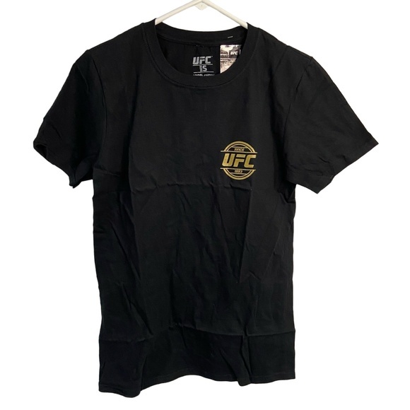 UFC Mens Size S Black Gold T Shirt Since 1993 100% Cotton 2021 MMA Jiu Jitsu‎ - Picture 1 of 5